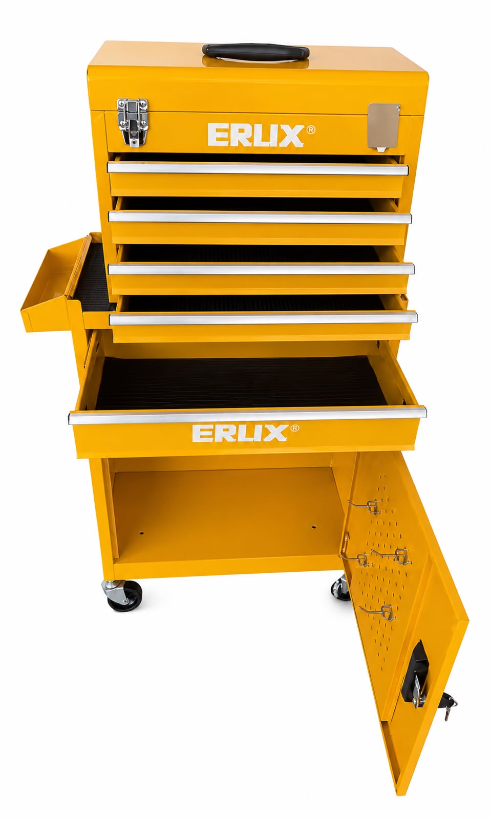 Gabinete De Metal Para Herramientas Profesional | Amarillo Con Ruedas | Fácil Traslado