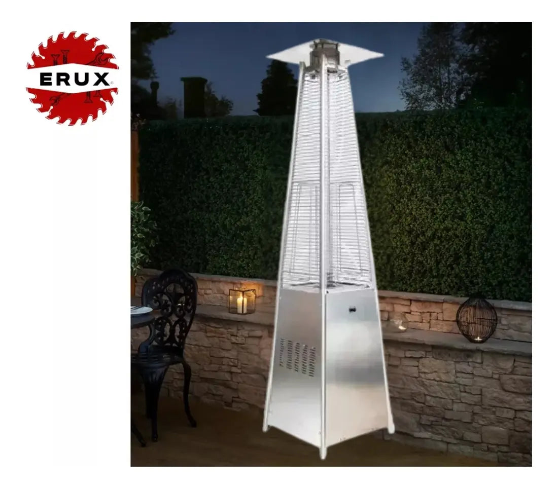 Estufa De Patio Pirámide De Exterior | Acero Inoxidable