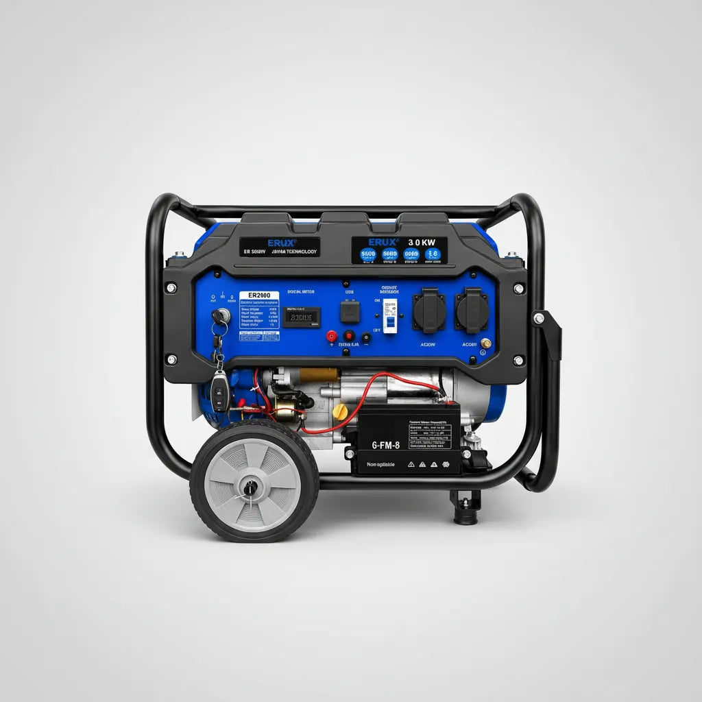 Generador Eléctrico A Gasolina Erux 3000 Watts | 12V - Arranque Eléctrico | 220V