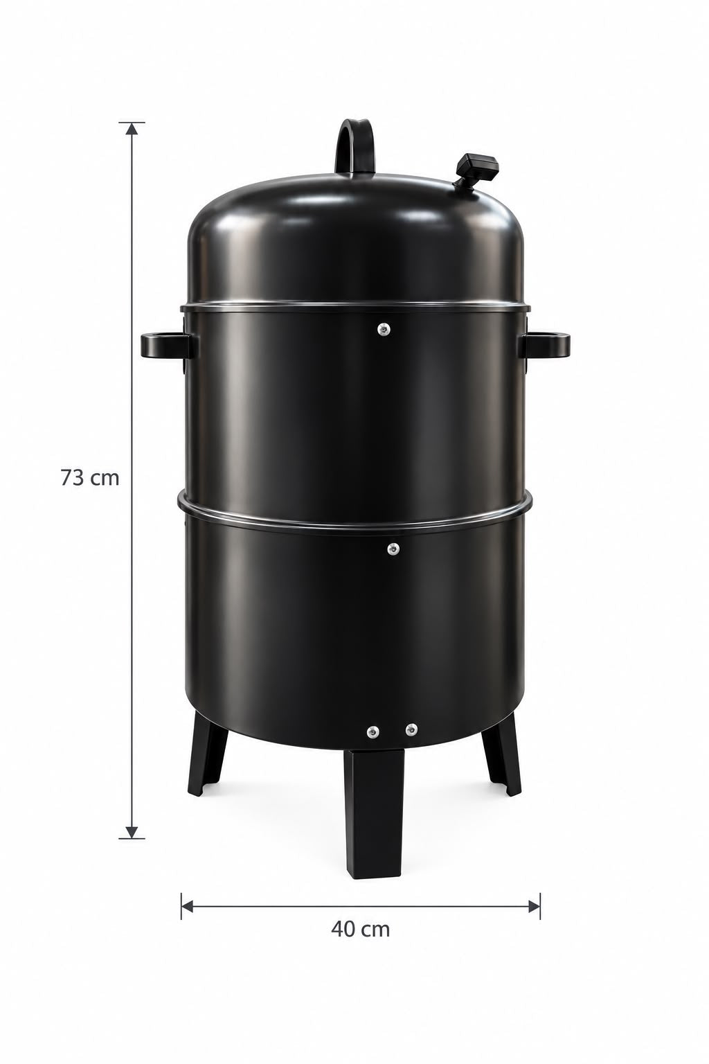 Parrilla Ahumadora Vertical 3 en 1 a Carbón – 2 Niveles Desmontables