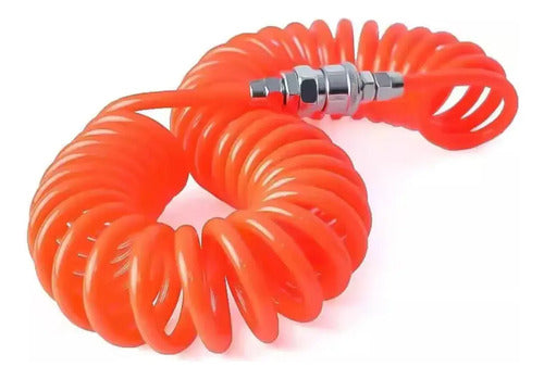 Manguera Espiral Para Compresor De Aire 8MX5MM Con Acoples