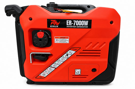 Generador Eléctrico De 7000w Erux Inverter Insonoro Con Control Y Llave