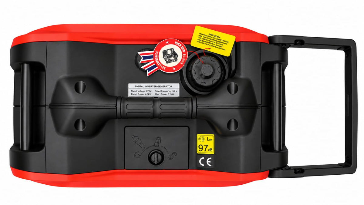Generador Eléctrico De 7000w Erux Inverter Insonoro Con Control Y Llave