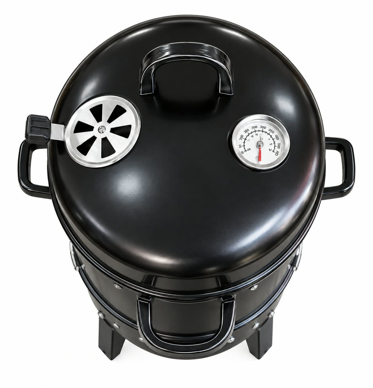 Parrilla Ahumadora Vertical 3 en 1 a Carbón – 2 Niveles Desmontables