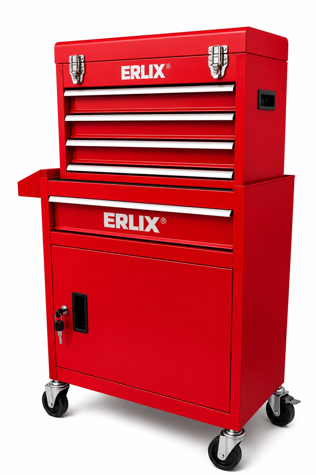 Gabinete De Metal Para Herramientas Profesional Erux | ROJO |Con Ruedas