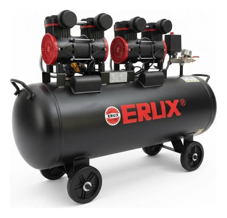 Compresor de Aire 100l Oil Free 1600w Doble Motor 8 Bar 220v