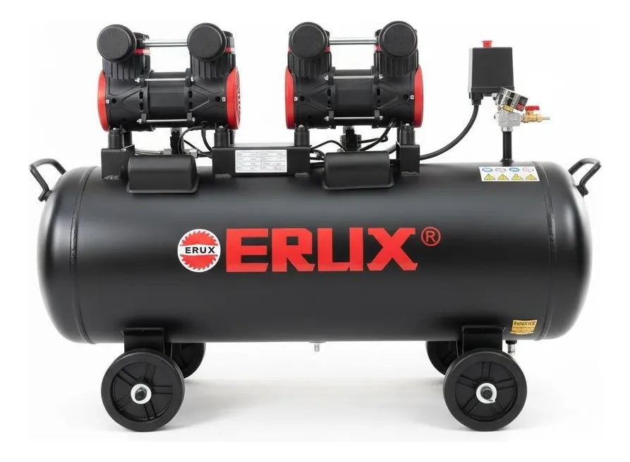 Compresor de Aire 100l Oil Free 1600w Doble Motor 8 Bar 220v