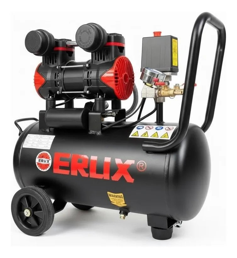Compresor de Aire 24l 600w Silencioso-motor Oil Free Erux