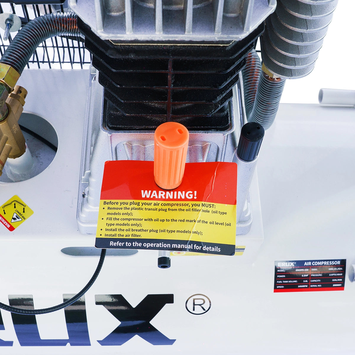 Motocompresor de Aire 100 Litros 7.5hp Alto ERUX - Repuesto de alta calidad para Compresores de Aire