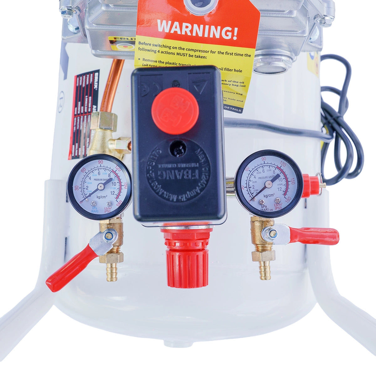 Compresor de Aire 50 Litros 2hp Erux Blanco 50hz Monofásica ERUX - Repuesto de alta calidad para Compresores de Aire