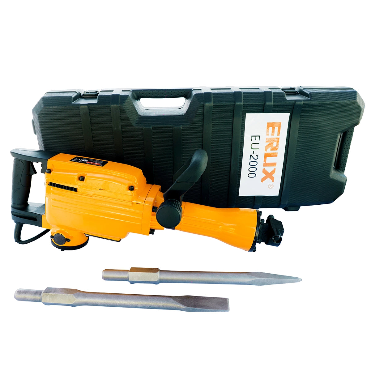 Cango Demoledor 1750w Lic Japones + 2 Punta Cinceladora ERUX - Repuesto de alta calidad para Equipamiento de Taller y Carga