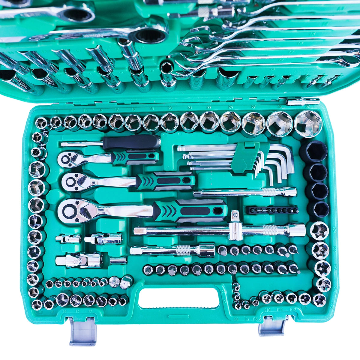 Kit Set Juego de Dados Chicharra 1-2 1-4 151 Piezas ERUX - Repuesto de alta calidad para Equipamiento de Taller y Carga
