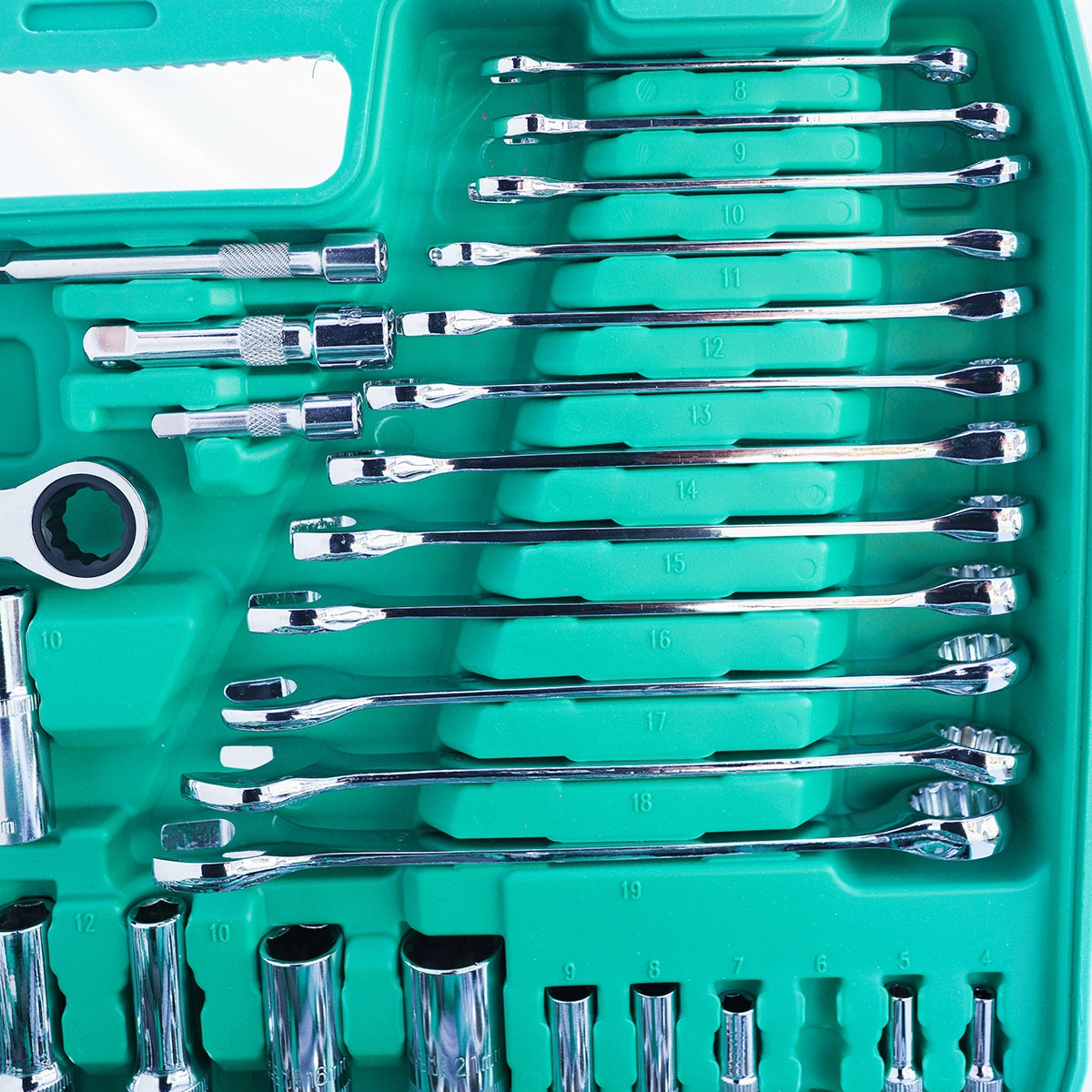 Kit Set Juego de Dados Chicharra 1-2 1-4 151 Piezas ERUX - Repuesto de alta calidad para Equipamiento de Taller y Carga
