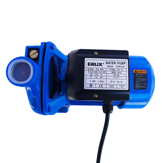 Bomba de Agua Centrifuga 0.5hp Azul Monofásica Erux 50hz ERUX - Repuesto de alta calidad para Maquinaria y Accesorios Varios