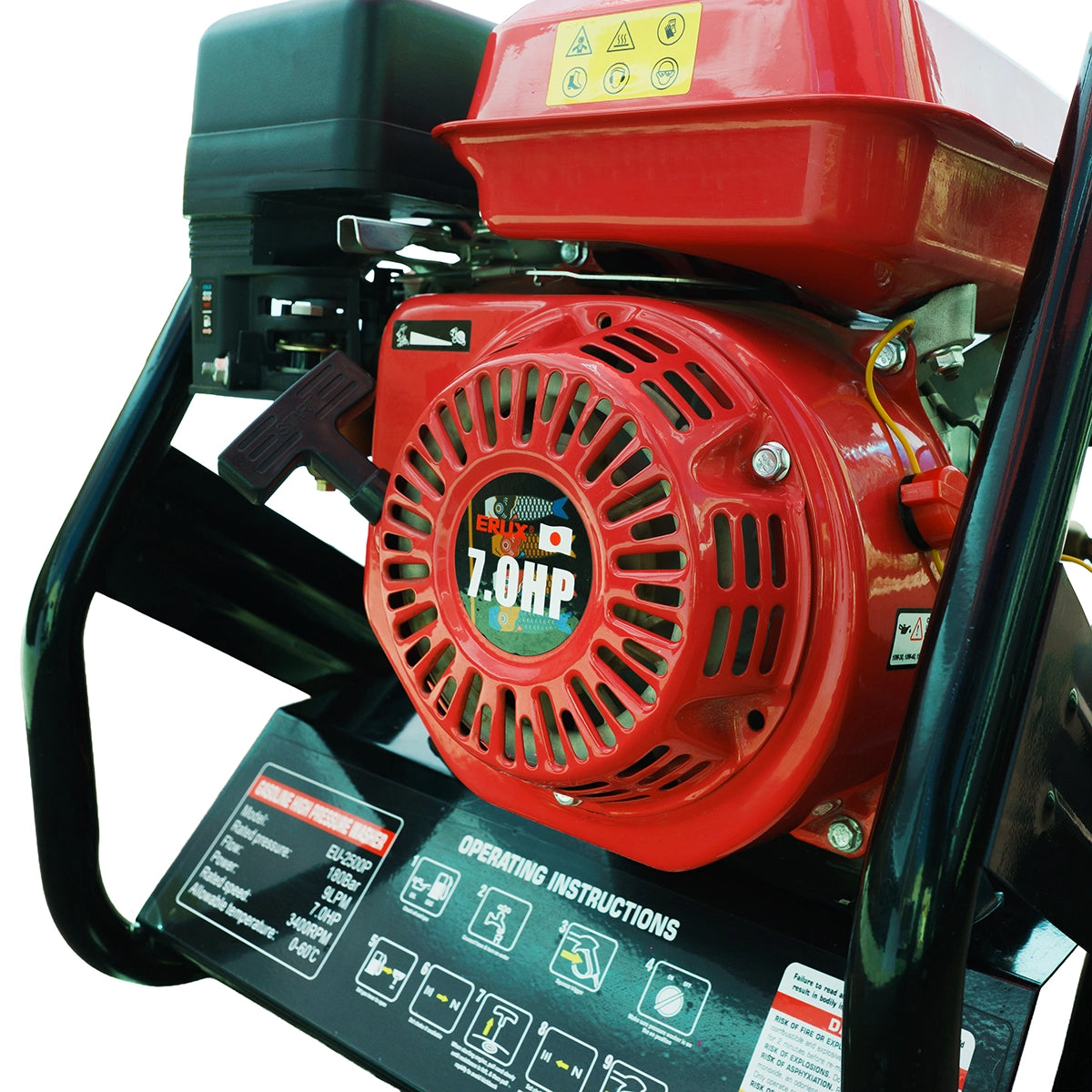 Hidrolavadora a Gasolina 7.5hp Alta Presión ERUX - Repuesto de alta calidad para Maquinaria y Accesorios Varios