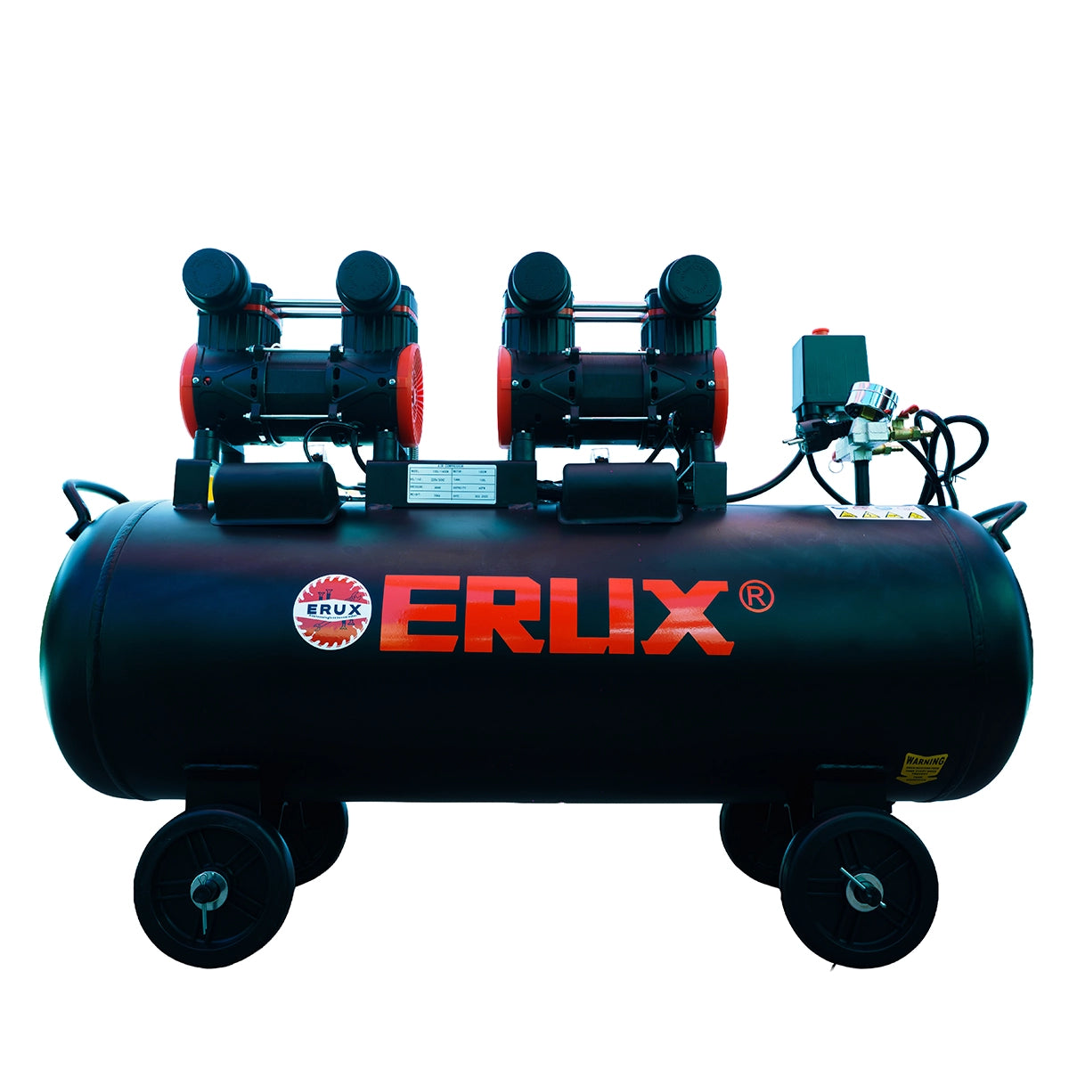 Compresor de Aire 100l Oil Free 1600w Doble Motor 8 Bar 220v ERUX - Repuesto de alta calidad para Compresores de Aire