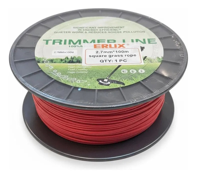 Rollo de Nylon Para Desmalezadora de 2.7mmx100mts