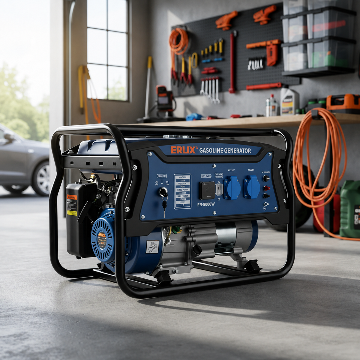 Generador Bencinero De 2800w / Erux Monofásico/ Partida Manual / Motor 7HP | Estanque 15L | Monofásico 220V