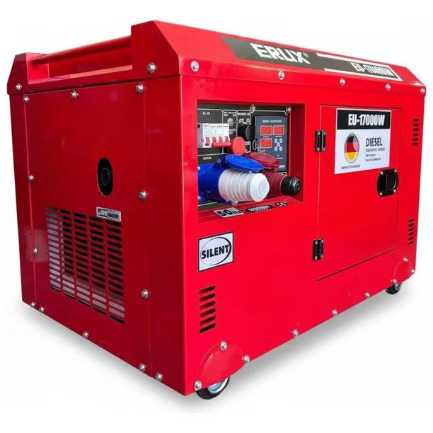 Generador Diesel 12kv Partida Manual y Distancia Con Control Remoto Erux + ATS Monofásico -Profesional