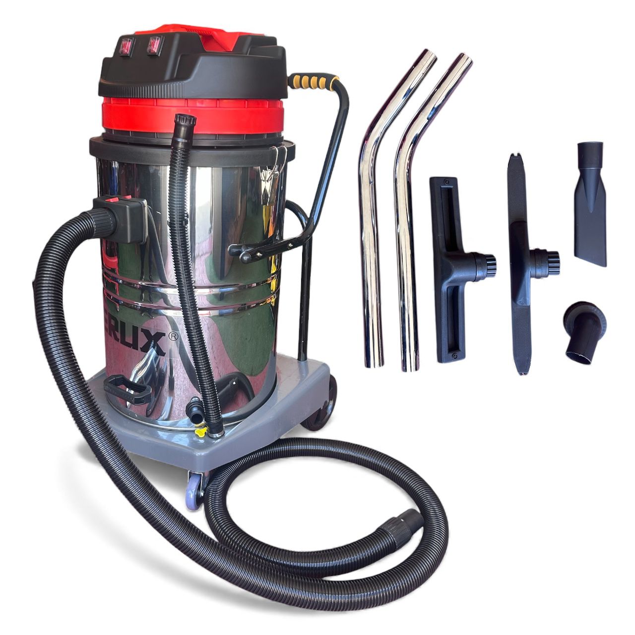 Aspiradora Industrial Agua y Polvo 3600wts - 2 Motores