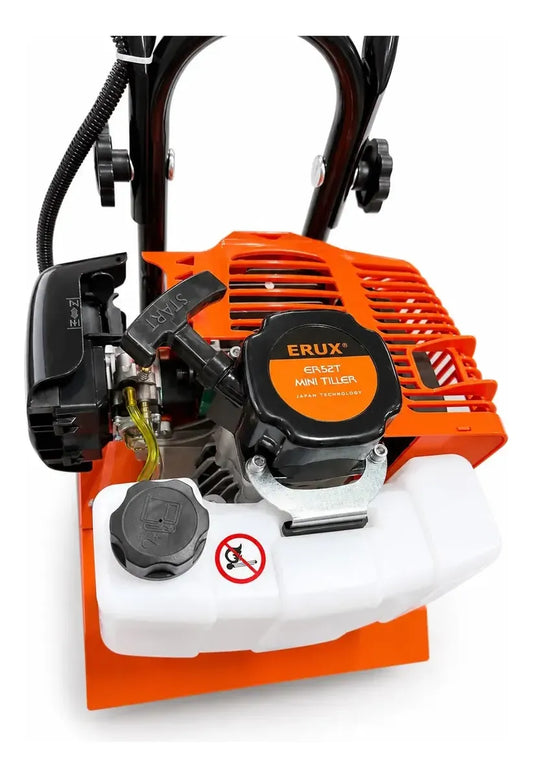 Mini Motocultivador De Jardín 52cc 2.2hp Motor 2t Erux