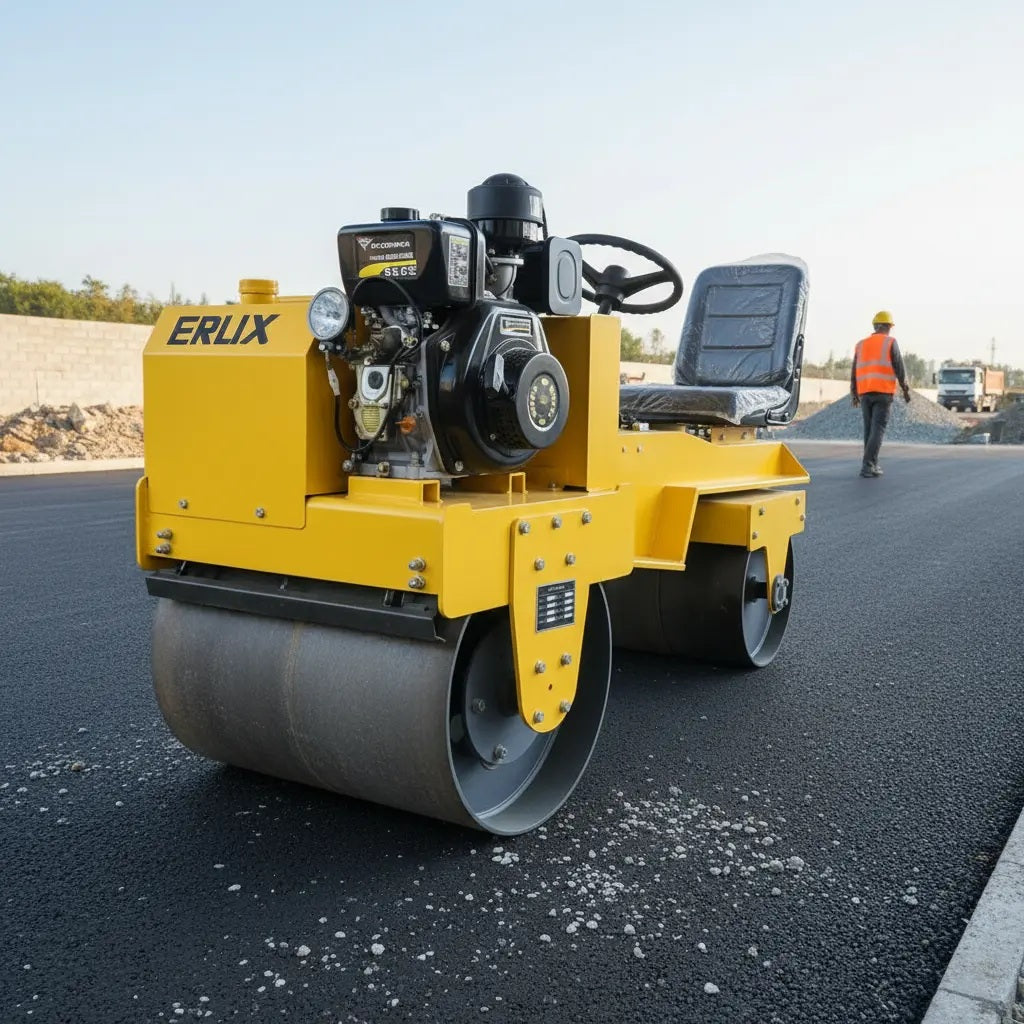 Rodillo Alisado /compactador Suelo Y Asfalto Erux Motor 10hp