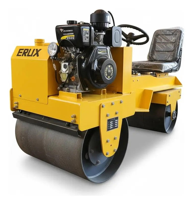 Rodillo Alisado /compactador Suelo Y Asfalto Erux Motor 10hp
