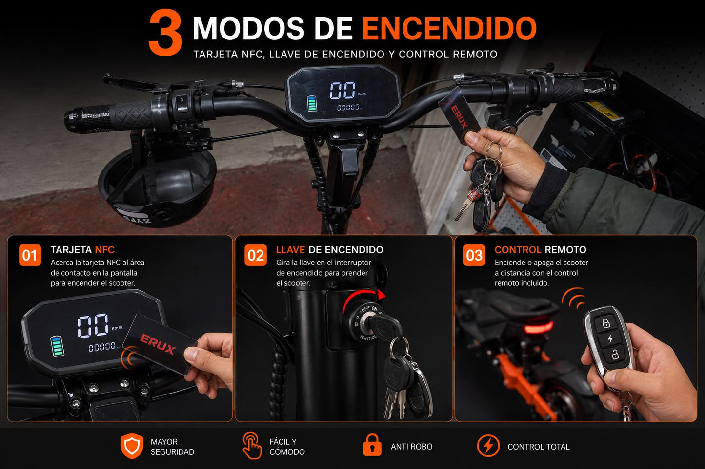 Scooter Eléctrico G2 1000w 48v 10.4ah Hasta 80km/h Autonomía De 40km