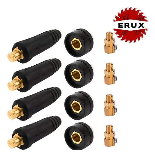Set De 4 Conectores Rápido Para Maquinas De Soldar 10-25