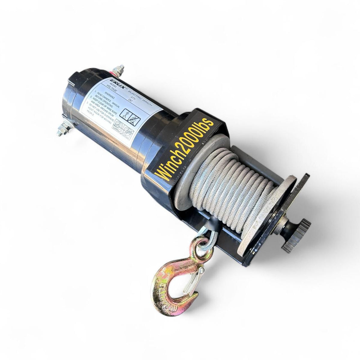 Winche Eléctrico Capacidad 2000 Lbs 12v dc Control Remoto