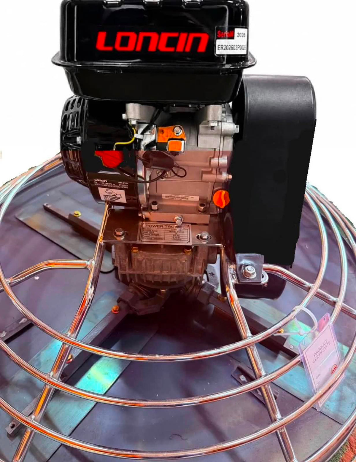 Alisadora De Pavimento Motor Loncin 6.5hp Gasolina 1000mm