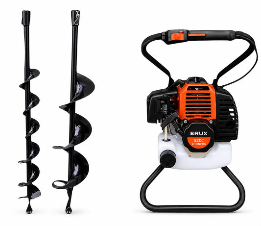 Barreno Ahoyador Mezclero 2 Tiempo 52cc ERUX 52cc 3.5HP – Potente, Rápida y Fácil de Operar