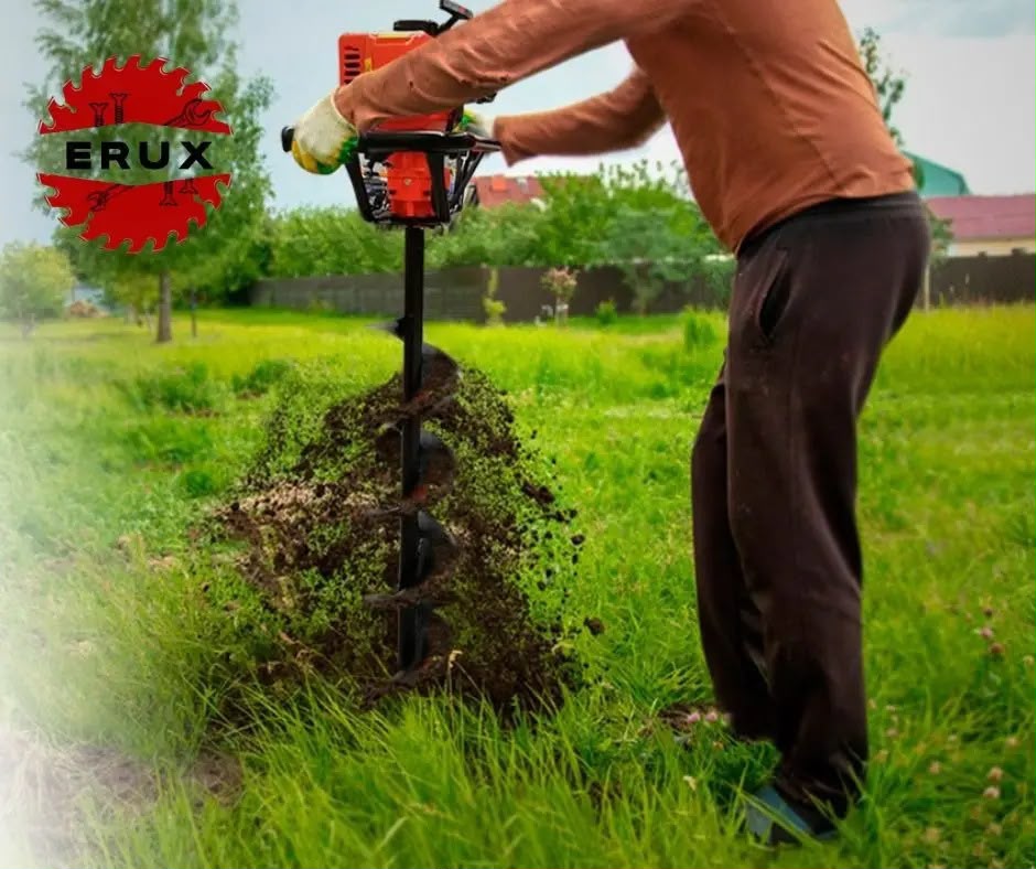 Barreno Ahoyador Mezclero 2 Tiempo 52cc ERUX 52cc 3.5HP – Potente, Rápida y Fácil de Operar