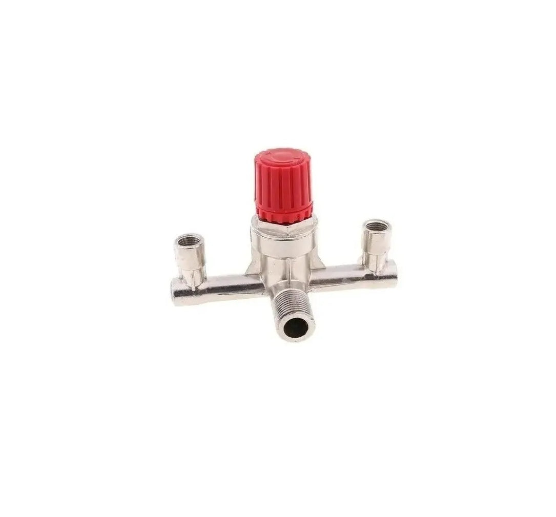 Base Regulador Doble Tubo Para Presostato Compresor De Aire