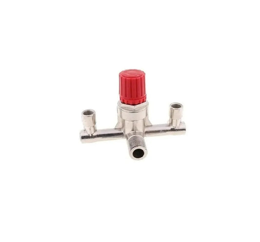 Base Regulador Doble Tubo Para Presostato Compresor De Aire