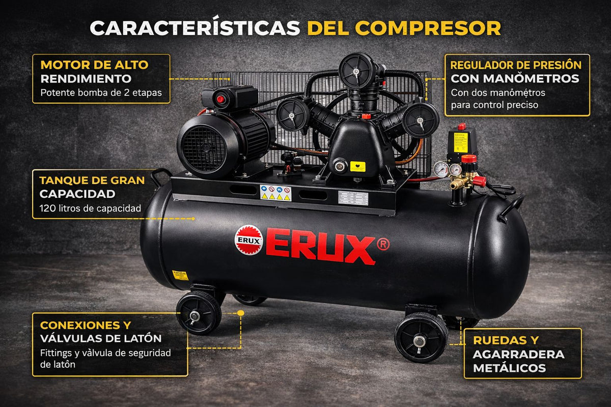 Compresor De Aire 300 Litros 5hp 220v Cabezal 3065