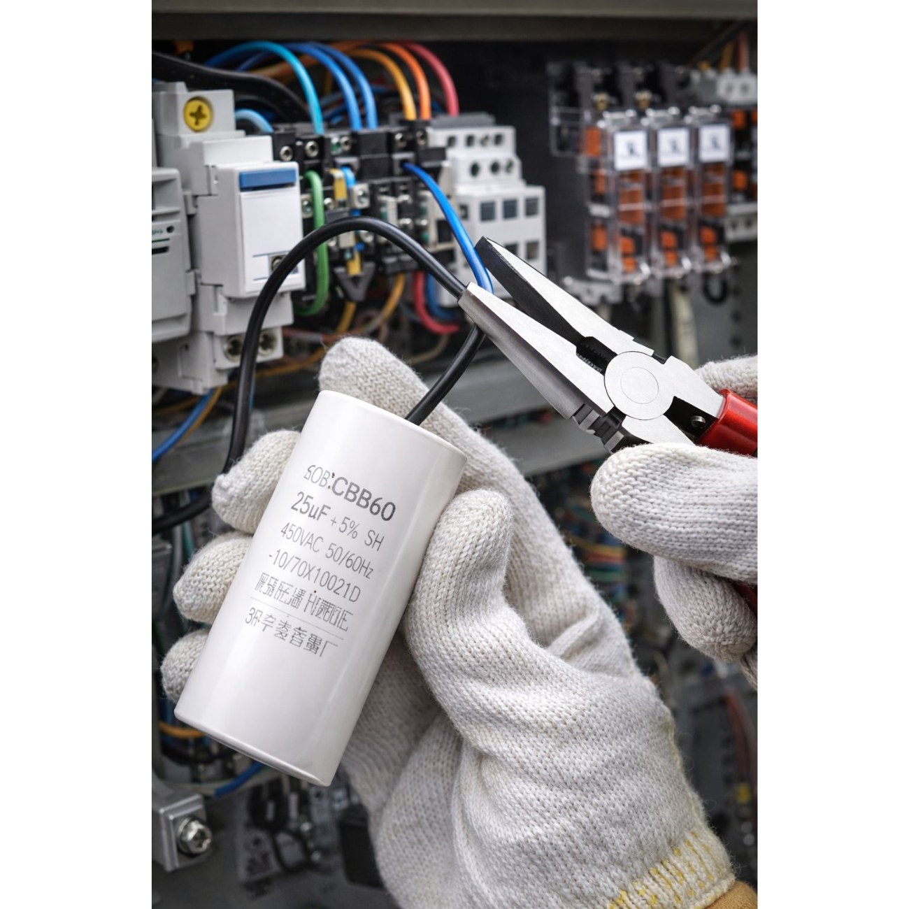Condensador 25uf 450vac Cbb60 Capacitor Permanente Partida