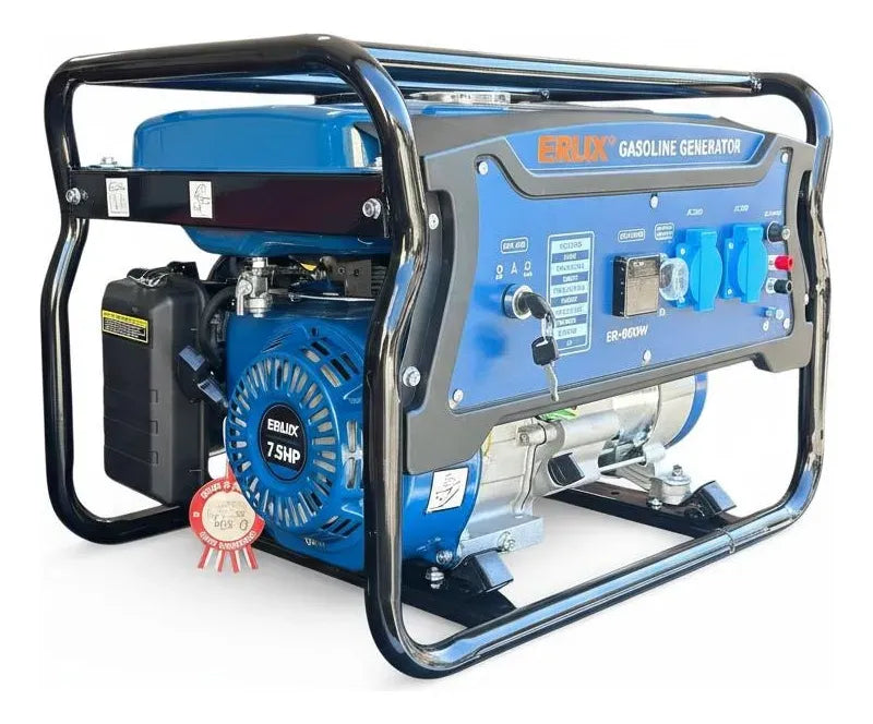 Generador Bencinero De 2800w / Erux Monofásico/ Partida Manual / Motor 7HP | Estanque 15L | Monofásico 220V