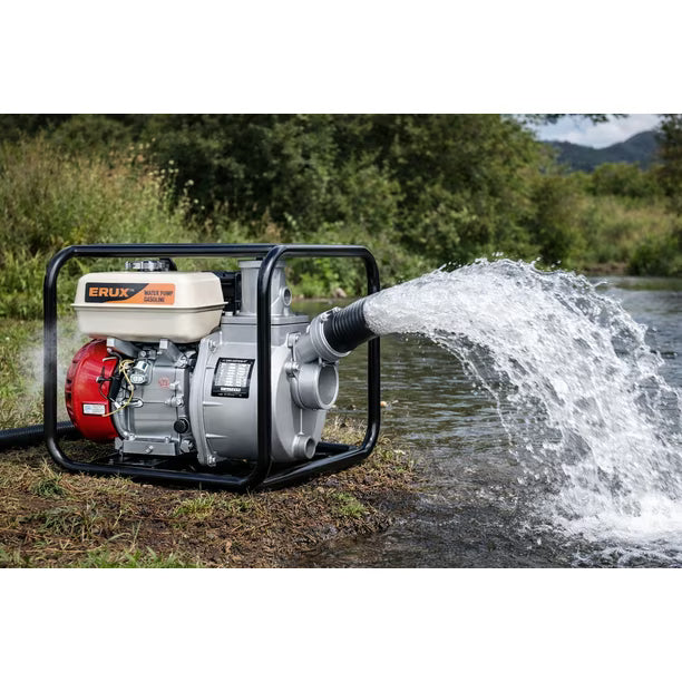 Motobomba 2 Pulgadas Gasolina 600L/min 7HP Alto Caudal Profesional