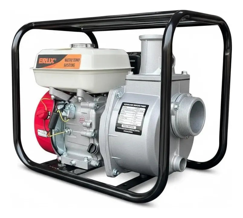Motobomba De 3 Pulgadas a Gasolina ERUX 3” 6.5HP Alto Caudal 30.000 L/h Uso Profesional