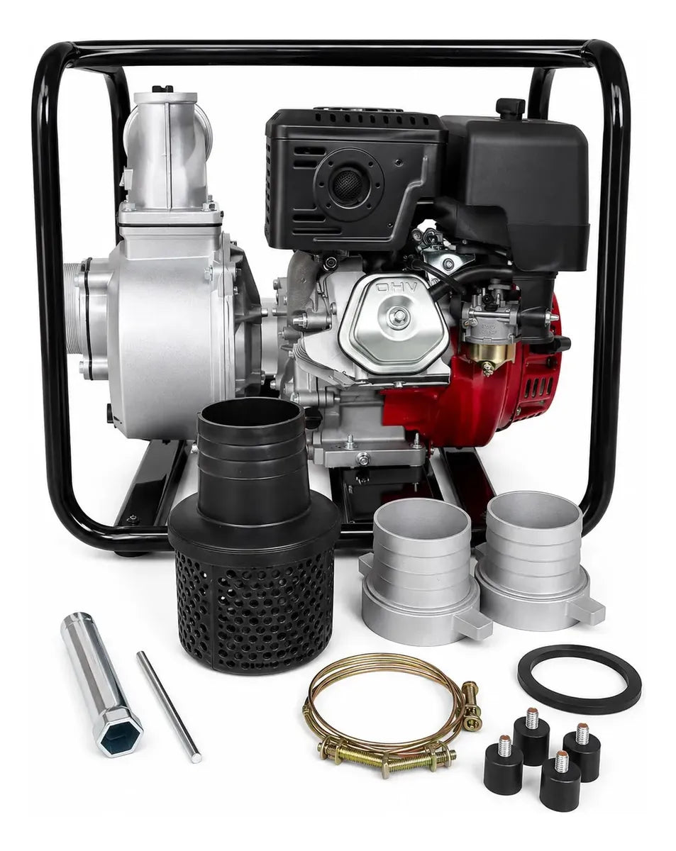 Motobomba De 15HP Bencinera 4 Pulgadas | 190f- Licencia Japonesa Profesional