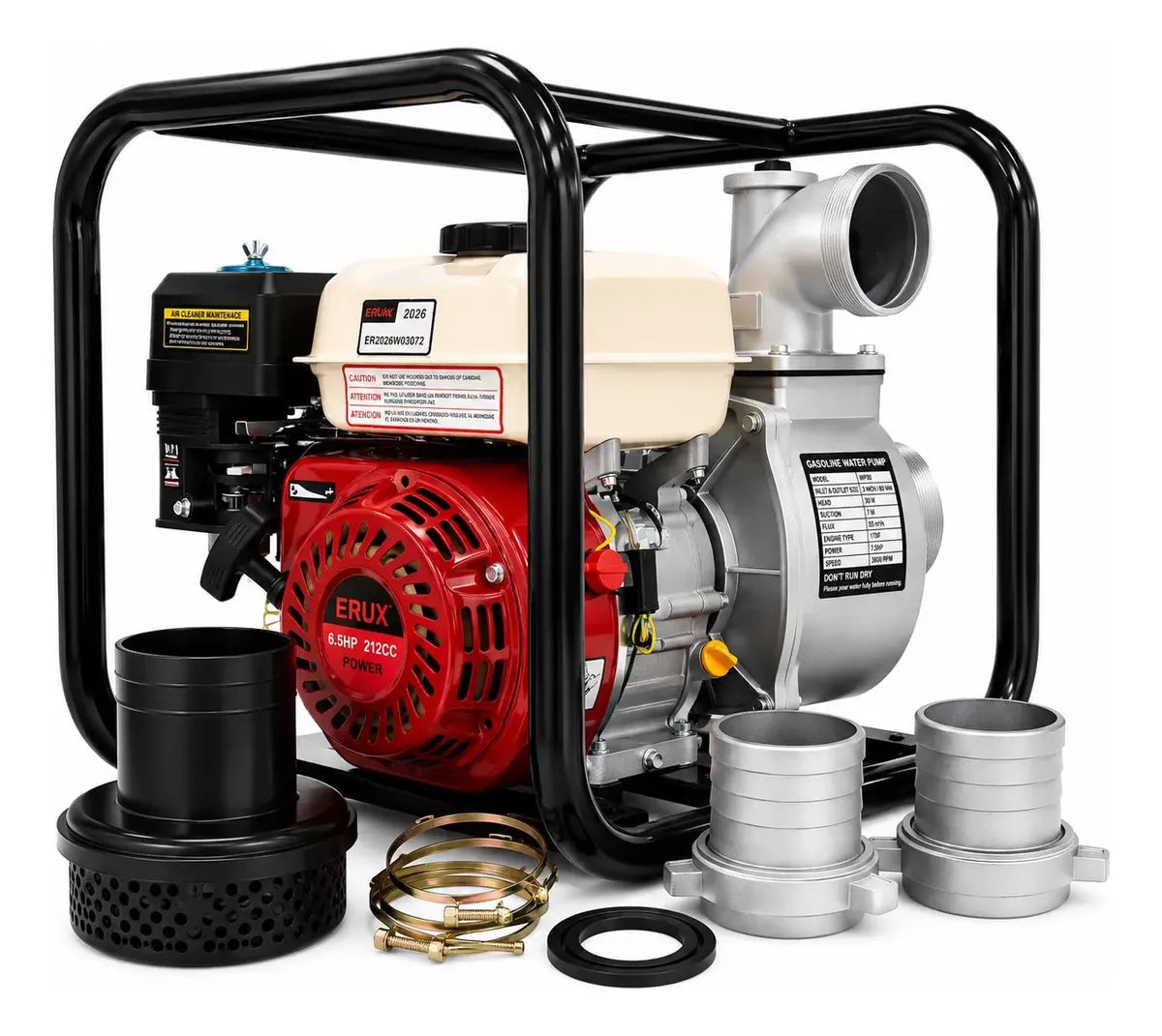 Motobomba De 4 Pulgadas 6.5HP Bencinera 212cc - Licencia Japonesa Profesional