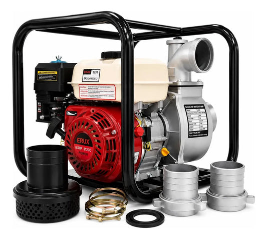 Motobomba De 4 Pulgadas 6.5HP Bencinera 212cc - Licencia Japonesa Profesional