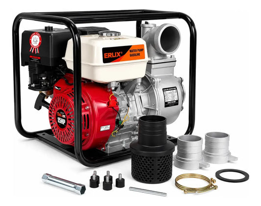 Motobomba De 15HP Bencinera 4 Pulgadas | 190f- Licencia Japonesa Profesional