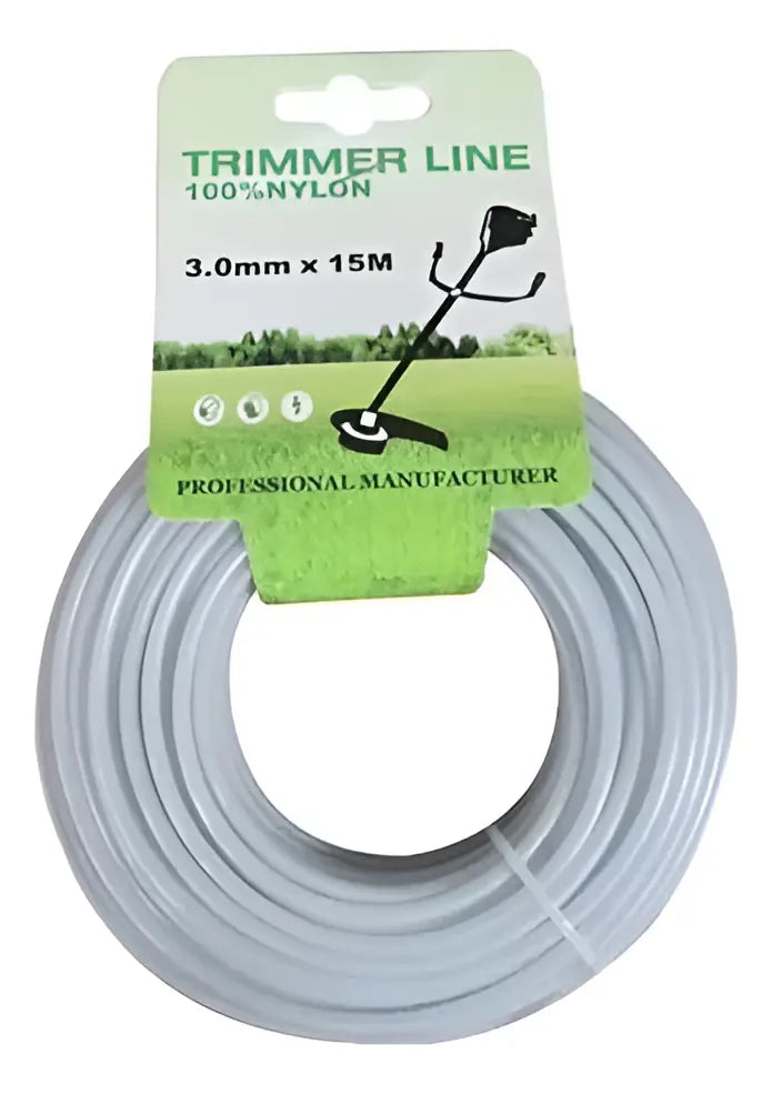 Nylon Para Orilladoras Y Desmalezadora De 3mmx15m Acerado
