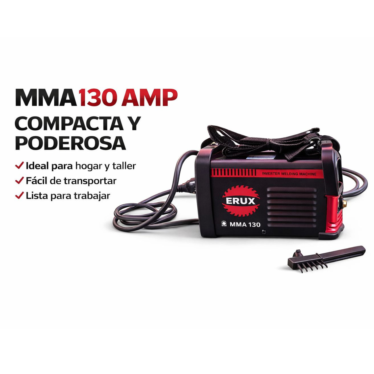 Soldadora Inverter ERUX 130A – Potente, compacta y eficiente