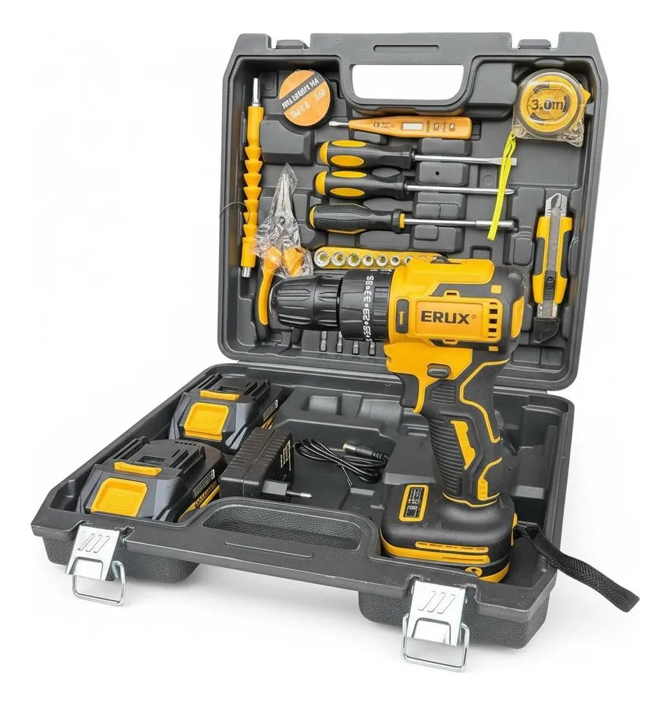 Taladro Atornillador / Percutor 21v + Set De Herramientas