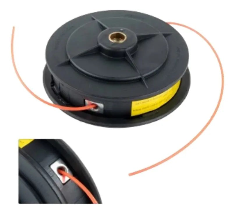 Trimmer Cabezal de Corte de Césped de Alimentación Bump Negro